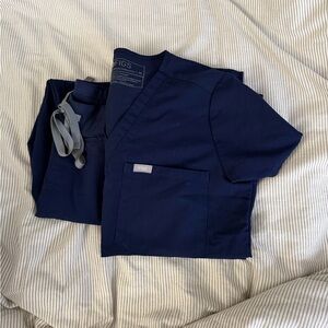 Figs navy blue scrub set